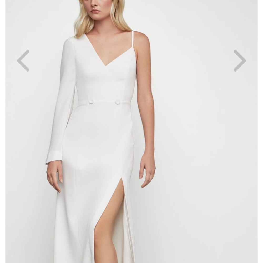 BCBG one sleeve tuxedo dress